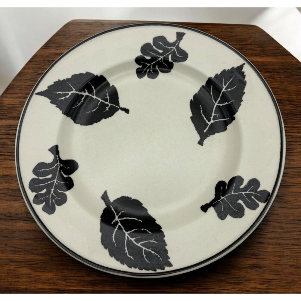 Mikasa Stoneware Central Park Salad Plate 8.25" Laurie Gates Leaves Motif